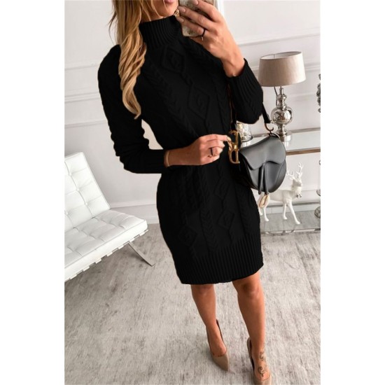 Loren Yünlü Motifli Midi Boy Triko Elbise, 3803 Loren Yünlü Motifli Midi Boy Triko Elbise, 3803