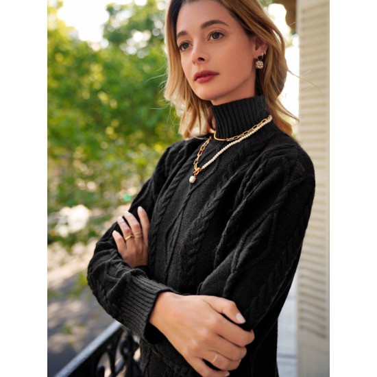 Loren Yünlü Motifli Midi Boy Triko Elbise, 3803 Loren Yünlü Motifli Midi Boy Triko Elbise, 3803