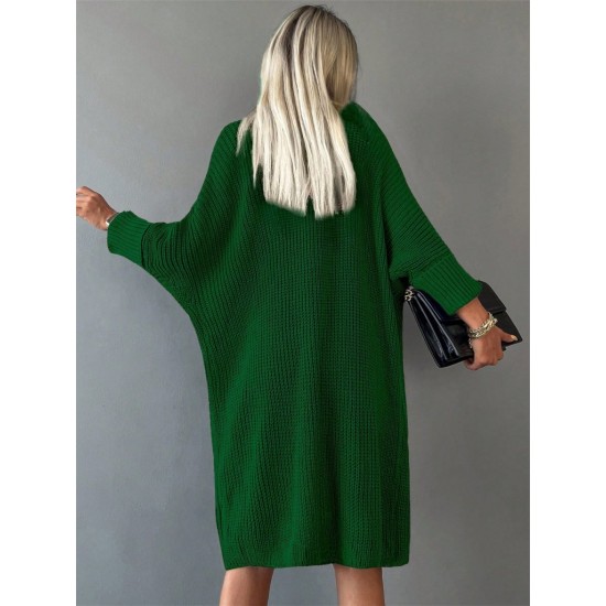 Oversize Kalıp Cepli Salaş Triko Hırka, 6419 Oversize Kalıp Cepli Salaş Triko Hırka, 6419