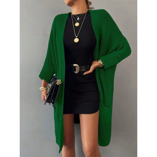 Oversize Kalıp Cepli Salaş Triko Hırka, 6419 Oversize Kalıp Cepli Salaş Triko Hırka, 6419