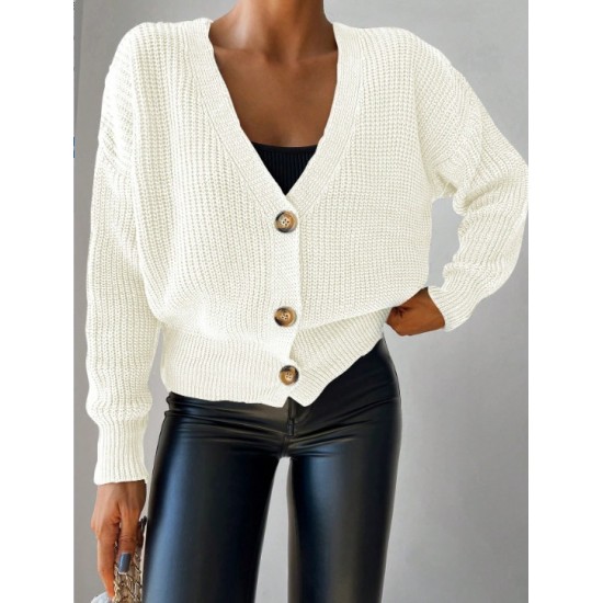 Button Detail Knit Blouse, 4185