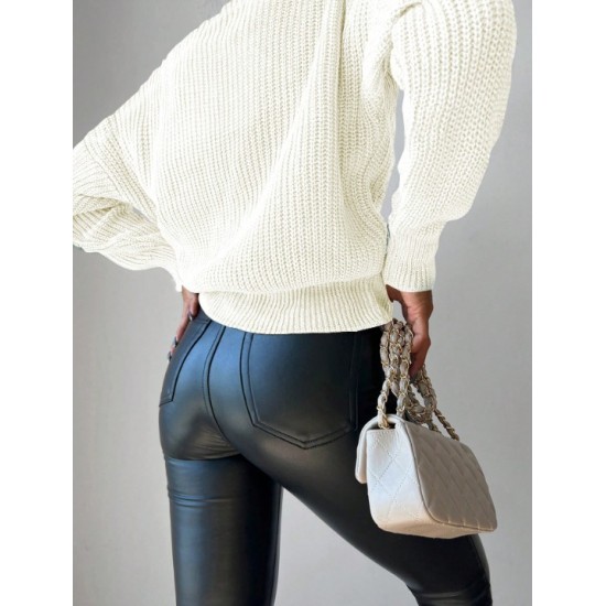 Button Detail Knit Blouse, 4185
