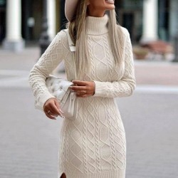 Loren Yünlü Motifli Midi Boy Triko Elbise, 3787 Loren Yünlü Motifli Midi Boy Triko Elbise, 3787