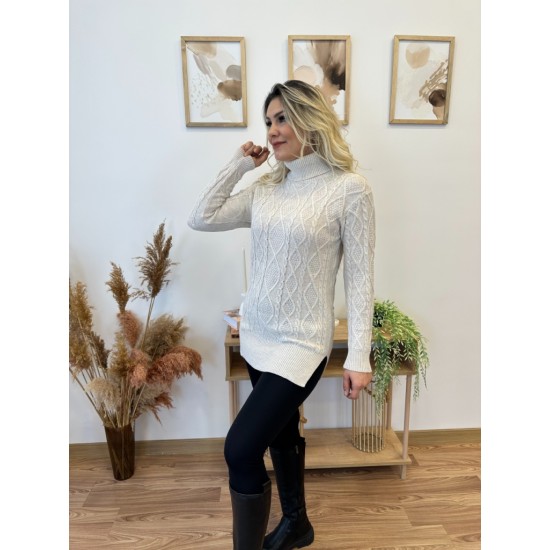 Loren Yünlü Motifli Midi Boy Triko Elbise, 3787 Loren Yünlü Motifli Midi Boy Triko Elbise, 3787