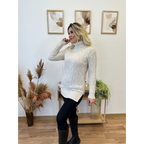 Loren Yünlü Motifli Midi Boy Triko Elbise, 3787 Loren Yünlü Motifli Midi Boy Triko Elbise, 3787