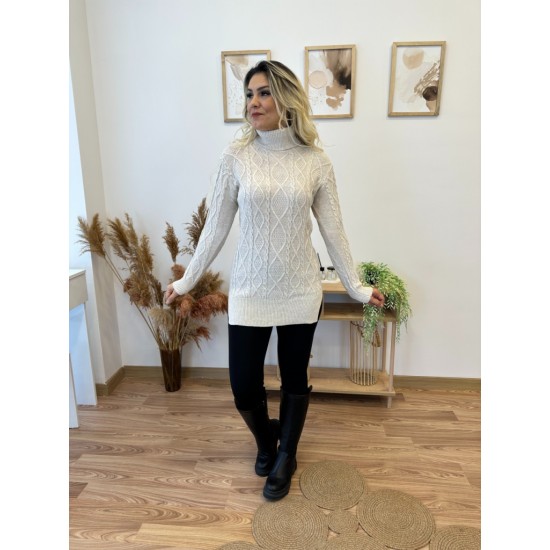 Loren Yünlü Motifli Midi Boy Triko Elbise, 3787 Loren Yünlü Motifli Midi Boy Triko Elbise, 3787