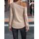 Women' S Long Sleeve Off Shoulder Collar And Sleeve Guipure Detail Crepe Fabric Blouse, 13467 Women' S Long Sleeve Off Shoulder Collar And Sleeve Guipure Detail Crepe Fabric Blouse, 13467