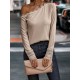 Women' S Long Sleeve Off Shoulder Collar And Sleeve Guipure Detail Crepe Fabric Blouse, 13467 Women' S Long Sleeve Off Shoulder Collar And Sleeve Guipure Detail Crepe Fabric Blouse, 13467