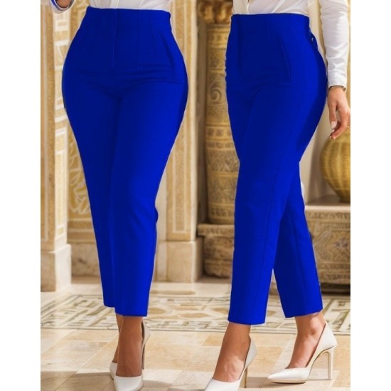 Kadın üste Oturan Bilek üzerinde Biten Paça Krep Pantolon, 10319 Kadın üste Oturan Bilek üzerinde Biten Paça Krep Pantolon, 10319