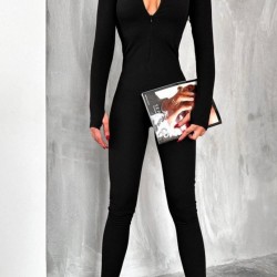 Kadın Uzun Kollu V Yaka Baş Parmak Geçirmeli Detay Kaşkorse Tulum , 13995 Kadın Uzun Kollu V Yaka Baş Parmak Geçirmeli Detay Kaşkorse Tulum , 13995