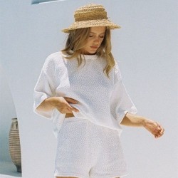 Kadın Kısa Kollu Gipeli Suprem Tişört Ve Astarlı şort Ikili Takım , 8091