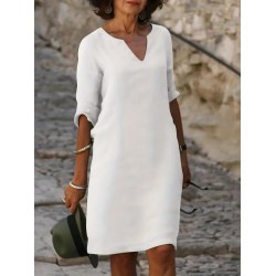 Kadın Fakir Kol V Yaka Aerobin Elbise, 14518