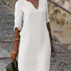 Kadın Fakir Kol V Yaka Aerobin Elbise, 14518