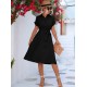 Women' S Short Sleeve Waist Belted Aerobic Mini Dress , 14546 Women' S Short Sleeve Waist Belted Aerobic Mini Dress , 14546