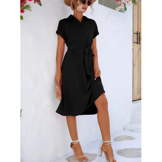 Women' S Short Sleeve Waist Belted Aerobic Mini Dress , 14546 Women' S Short Sleeve Waist Belted Aerobic Mini Dress , 14546