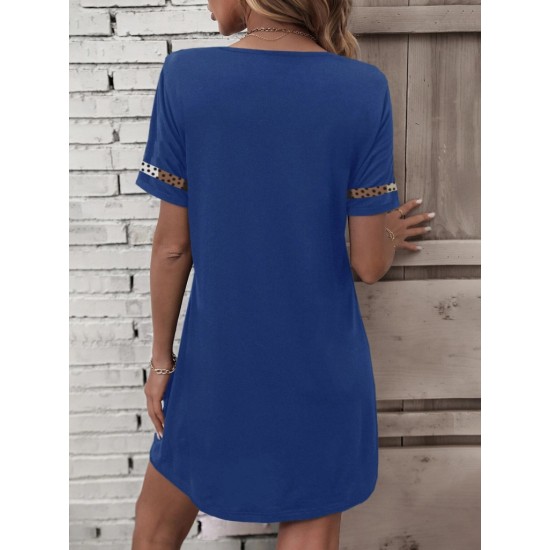 Women' S Short Sleeve Sweetheart Neckline Bust Tulle Detail Crepe Dress, 9346 Women' S Short Sleeve Sweetheart Neckline Bust Tulle Detail Crepe Dress, 9346