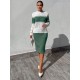 Women' S Long Sleeve Knitwear Skirt Suit, 11101 Women' S Long Sleeve Knitwear Skirt Suit, 11101
