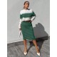 Women' S Long Sleeve Knitwear Skirt Suit, 11101 Women' S Long Sleeve Knitwear Skirt Suit, 11101