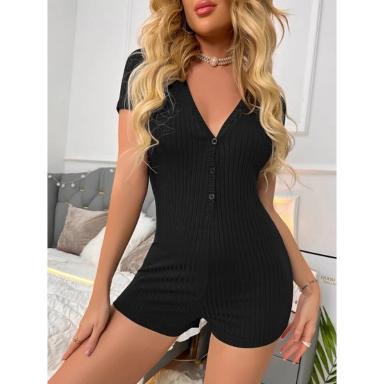 Kadın Kısa Kollu önü Düğmeli Mini Bodycon Fitilli Kaşkorse Tulum, 14950 Kadın Kısa Kollu önü Düğmeli Mini Bodycon Fitilli Kaşkorse Tulum, 14950