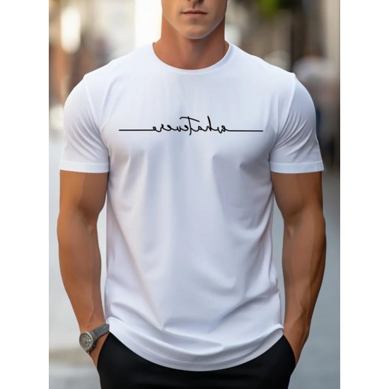 Erkek Kısa Kollu Whatever Baskı Basic Süprem T-shirt , 15390