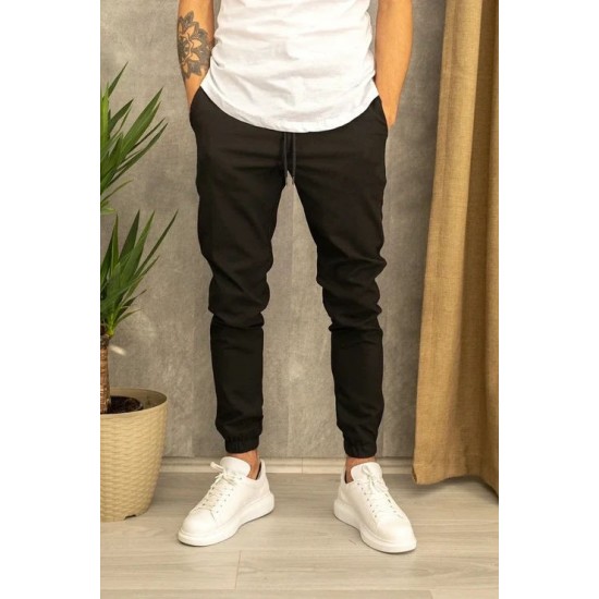 Erkek Beli Kordonlu Jogger Viskon Iki Iplik Kumaş Eşofman, 15701 Erkek Beli Kordonlu Jogger Viskon Iki Iplik Kumaş Eşofman, 15701