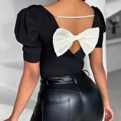 Kadın Kısa Kollu Sırt Inci Ve Kurdela Detay Karpuz Kol Yerli Krep Bluz. 109 Adet Standart Beden Gerisi 3 Beden, 15703 Kadın Kısa Kollu Sırt Inci Ve Kurdela Detay Karpuz Kol Yerli Krep Bluz. 109 Adet Standart Beden Gerisi 3 Beden, 15703