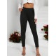 Kadın Pile Detay Beli Lastikli Günlük Slim Fit Viskon Iki Iplik Pantolon , 15733 Kadın Pile Detay Beli Lastikli Günlük Slim Fit Viskon Iki Iplik Pantolon , 15733