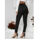 Kadın Pile Detay Beli Lastikli Günlük Slim Fit Viskon Iki Iplik Pantolon , 15733 Kadın Pile Detay Beli Lastikli Günlük Slim Fit Viskon Iki Iplik Pantolon , 15733