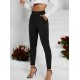 Kadın Pile Detay Beli Lastikli Günlük Slim Fit Viskon Iki Iplik Pantolon , 15733 Kadın Pile Detay Beli Lastikli Günlük Slim Fit Viskon Iki Iplik Pantolon , 15733