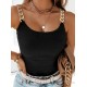 Kadın Kolsuz Zincir Askılı Kaşkorse Bodycon Bluz, 15844 Kadın Kolsuz Zincir Askılı Kaşkorse Bodycon Bluz, 15844