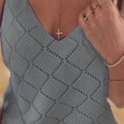 Kadın Kolsuz Halka Detay Baklava Desen Askılı Triko Bluz , 16104 Kadın Kolsuz Halka Detay Baklava Desen Askılı Triko Bluz , 16104