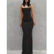 Kadın Kolsuz Askılı Bodycon Uzun Viskon Elbise, 16728 Kadın Kolsuz Askılı Bodycon Uzun Viskon Elbise, 16728