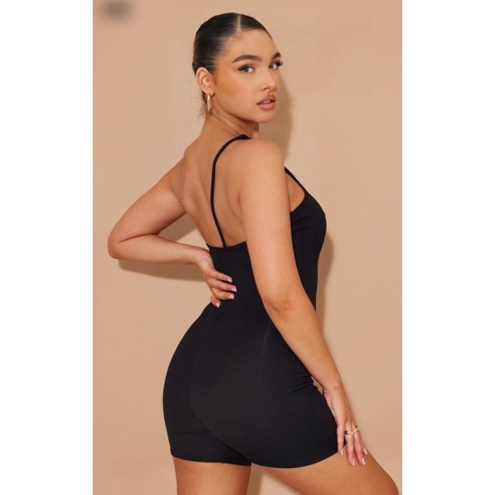 Kadın Asimetrik Askılı Mini Kaşkorse Bodycon Tulum , 17230 Kadın Asimetrik Askılı Mini Kaşkorse Bodycon Tulum , 17230