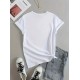 Kadın Kısa Kollu Palmiye Baskılı Viskon T-shirt , 17345 Kadın Kısa Kollu Palmiye Baskılı Viskon T-shirt , 17345