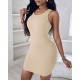Kadın Kalın Askılı Bodycon Kaşkorse Mini Elbise, 17434 Kadın Kalın Askılı Bodycon Kaşkorse Mini Elbise, 17434