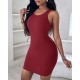Kadın Kalın Askılı Bodycon Kaşkorse Mini Elbise, 17433 Kadın Kalın Askılı Bodycon Kaşkorse Mini Elbise, 17433