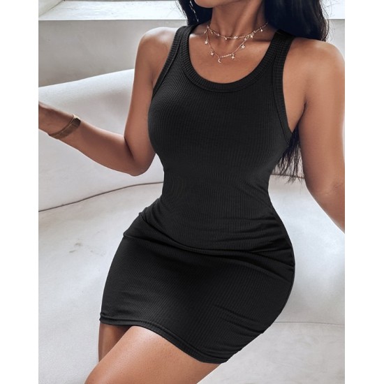 Kadın Kalın Askılı Bodycon Kaşkorse Mini Elbise, 17432 Kadın Kalın Askılı Bodycon Kaşkorse Mini Elbise, 17432