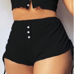 Kadın Ip Askılı Crop Bluz Ve Yanlardan Büzgülü Ikili Kaşkorse Short Takım, 17812 Kadın Ip Askılı Crop Bluz Ve Yanlardan Büzgülü Ikili Kaşkorse Short Takım, 17812
