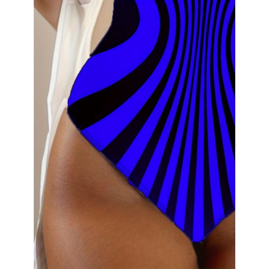 Kadın Yuvarlak Yaka Askılı Baskılı Dalgıç Mayo, 17875 Kadın Yuvarlak Yaka Askılı Baskılı Dalgıç Mayo, 17875