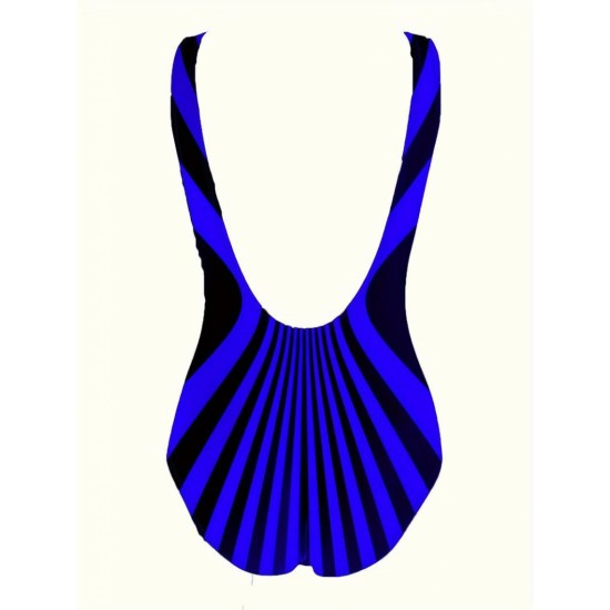 Kadın Yuvarlak Yaka Askılı Baskılı Dalgıç Mayo, 17875 Kadın Yuvarlak Yaka Askılı Baskılı Dalgıç Mayo, 17875