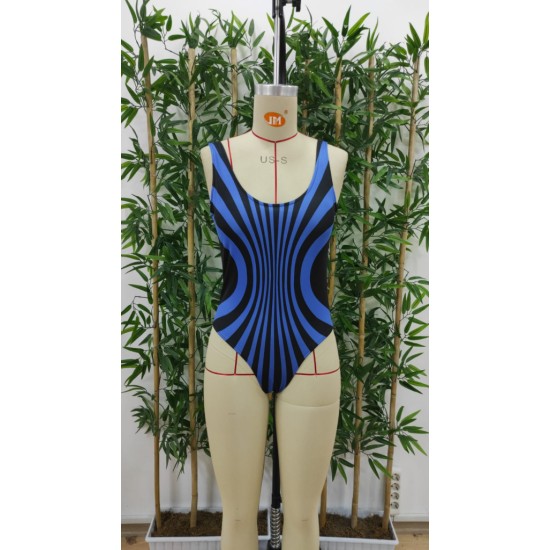 Kadın Yuvarlak Yaka Askılı Baskılı Dalgıç Mayo, 17875 Kadın Yuvarlak Yaka Askılı Baskılı Dalgıç Mayo, 17875