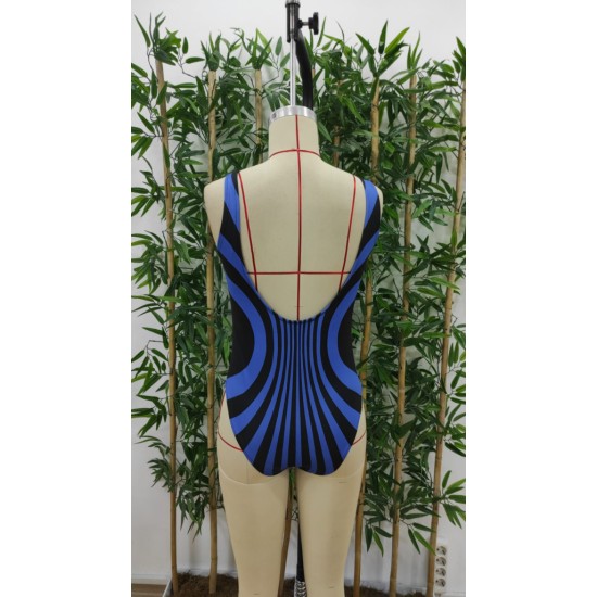 Kadın Yuvarlak Yaka Askılı Baskılı Dalgıç Mayo, 17875 Kadın Yuvarlak Yaka Askılı Baskılı Dalgıç Mayo, 17875