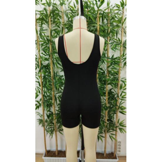 Kadın Kare Yaka Sırt Dekolte Detay Dalgıç Bodycon Mini Tulum, 17698 Kadın Kare Yaka Sırt Dekolte Detay Dalgıç Bodycon Mini Tulum, 17698