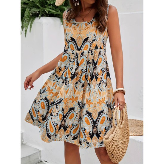 Women' S Sleeveless Single Jersey Dress With Pleat Detail On The Front, 18138 Women' S Sleeveless Single Jersey Dress With Pleat Detail On The Front, 18138
