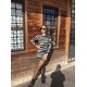 Women' S Long Sleeve Black And White Zebra Pattern Knit Dress , 5538 Women' S Long Sleeve Black And White Zebra Pattern Knit Dress , 5538