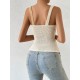 Women' S Strappy Ring Detail Double Color Asymmetrical Knitted Blouse , 18190 Women' S Strappy Ring Detail Double Color Asymmetrical Knitted Blouse , 18190