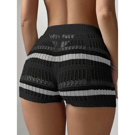 Kadın Belinden Bağlamalı Mini Triko Short , 18210 Kadın Belinden Bağlamalı Mini Triko Short , 18210