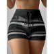 Kadın Belinden Bağlamalı Mini Triko Short , 18210 Kadın Belinden Bağlamalı Mini Triko Short , 18210