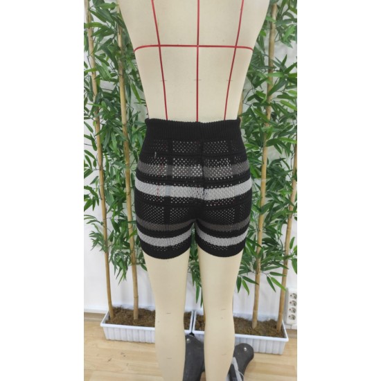 Kadın Belinden Bağlamalı Mini Triko Short , 18210 Kadın Belinden Bağlamalı Mini Triko Short , 18210