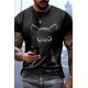 Erkek Bisiklet Yaka Kedi Baskılı Süprem T-shirt , 18566 Erkek Bisiklet Yaka Kedi Baskılı Süprem T-shirt , 18566